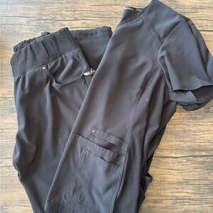 Cherokee iflex black scrub set